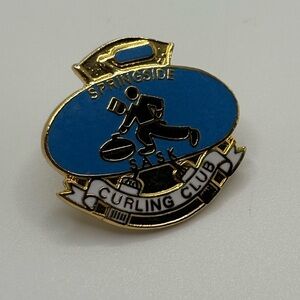 Vintage Springside Sask Curling Club Pin Saskatchewan Canada Sports Collectible